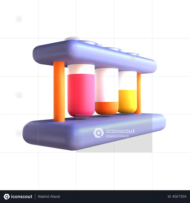 Test tube rack  3D Illustration