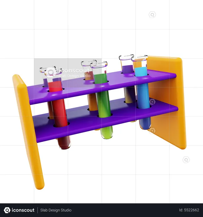 Test Tube Rack  3D Icon