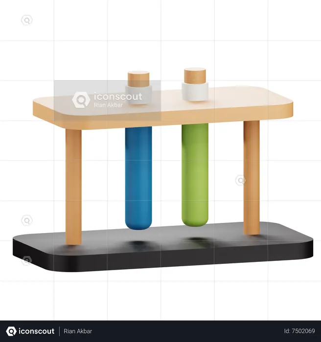 Test Tube Stand  3D Icon