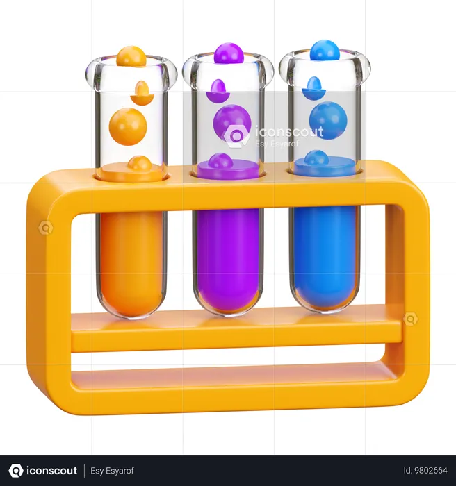 Test Tubes  3D Icon