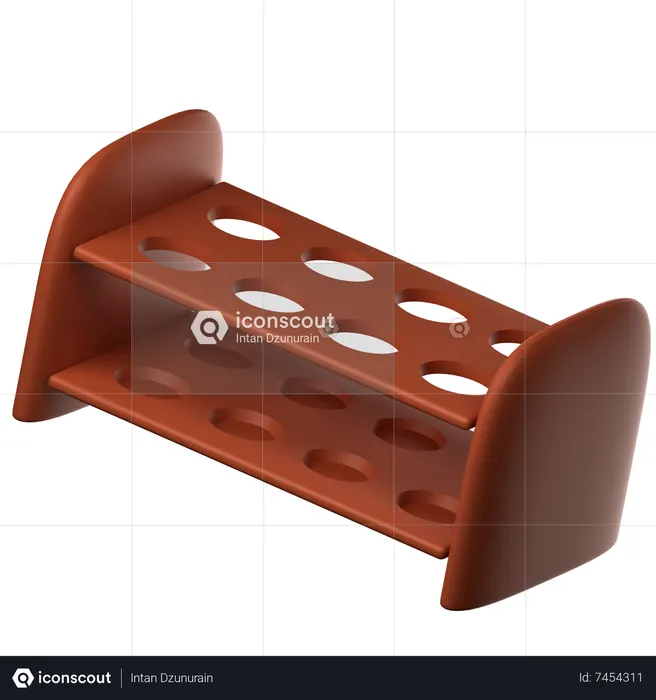 Test Tubes Rack 3D Icon download in PNG, OBJ or Blend format
