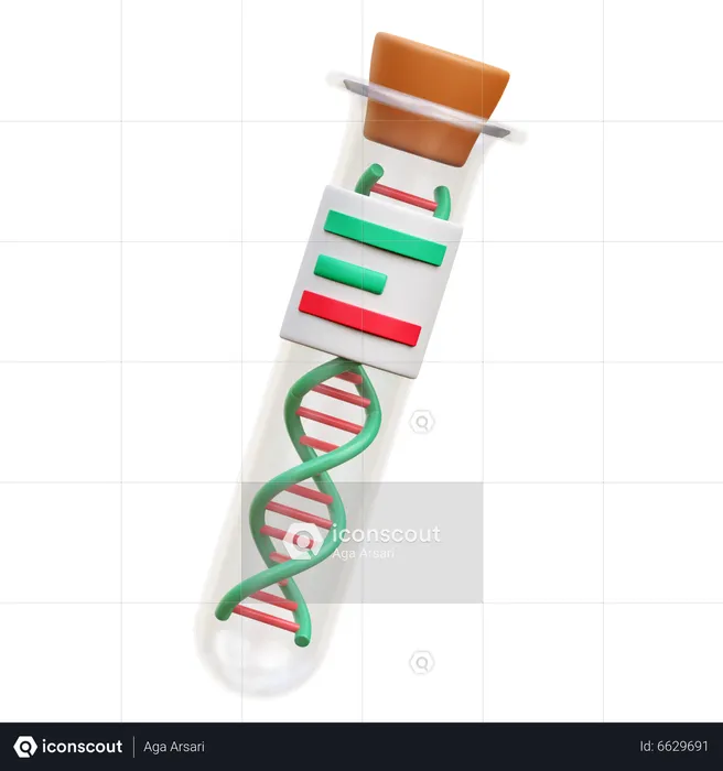 Teste de DNA  3D Icon