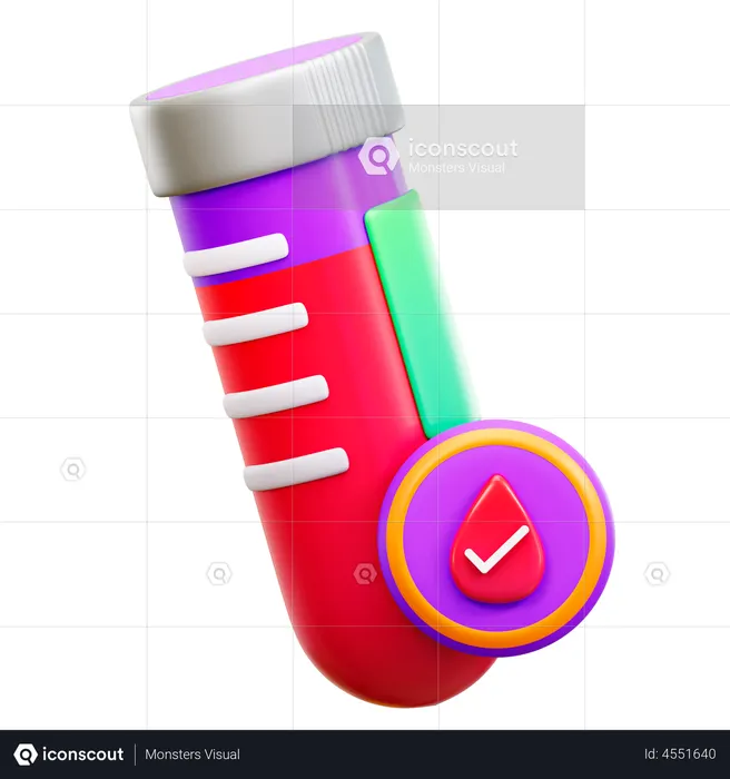 Teste de sangue  3D Icon