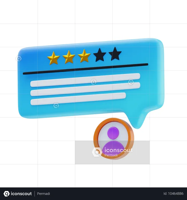 Testimonial Text  3D Icon