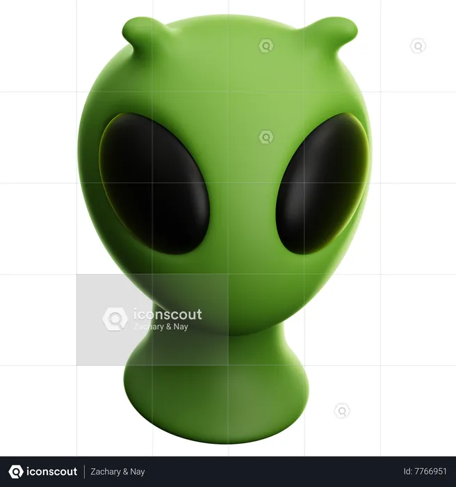 Tête d'extraterrestre  3D Icon