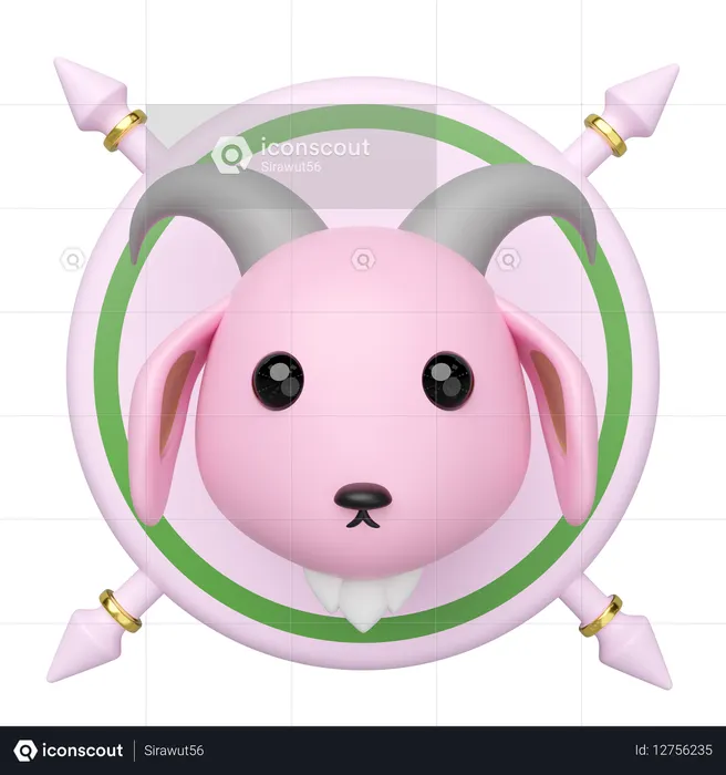 Tête de chèvre  3D Icon