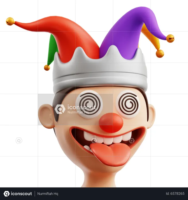 Tête de clown  3D Icon