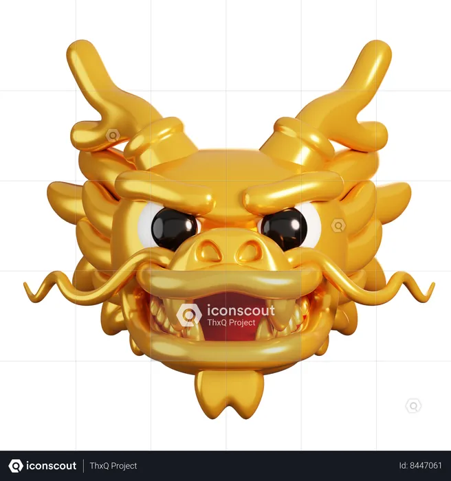 Tête de dragon chinois  3D Icon