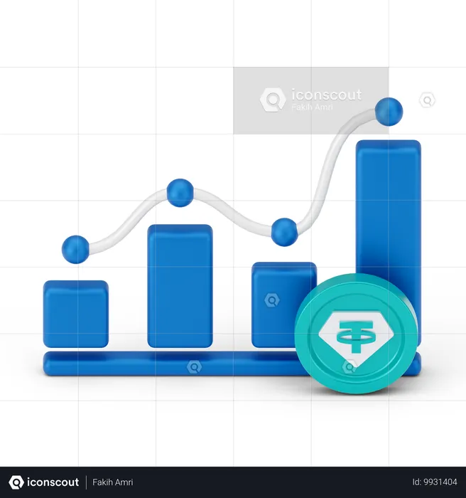 Tether-Analyse  3D Icon