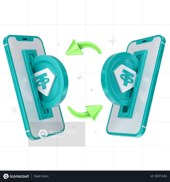 Tether-Austausch  3D Icon