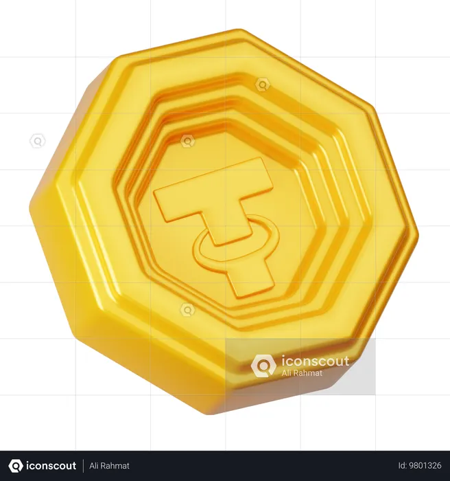 テザーコイン  3D Icon