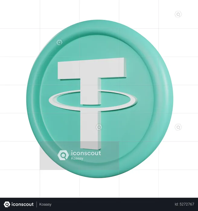 Tether Coin  3D Icon