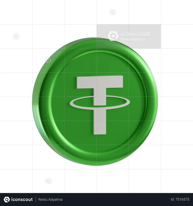 Tether Coin  3D Icon