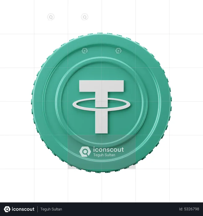 Tether Coin USDT  3D Icon