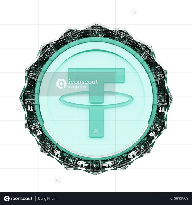 Tether Crypto  3D Illustration