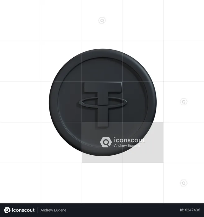 Tether crypto coin  3D Icon