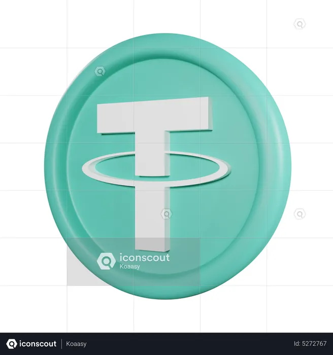 Tether-Münze  3D Icon