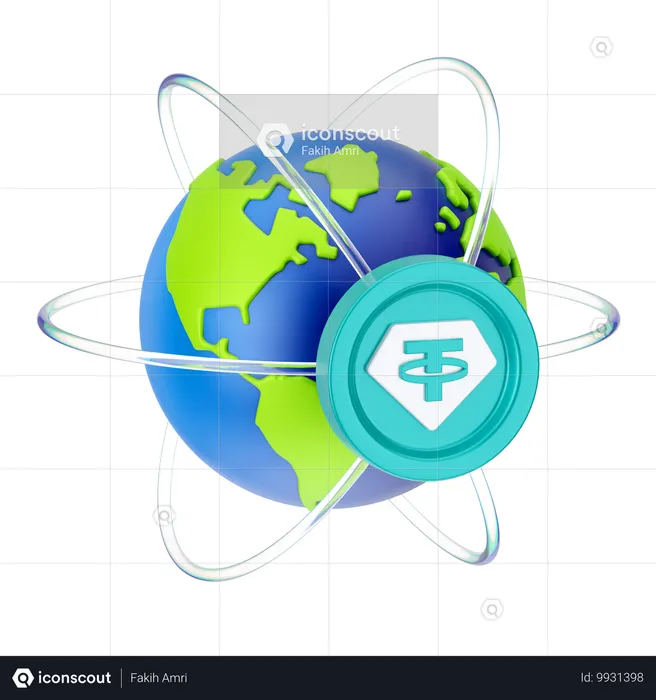 Tether network  3D Icon