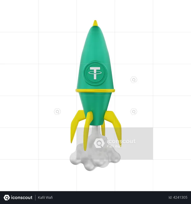 Tether-Startup  3D Illustration