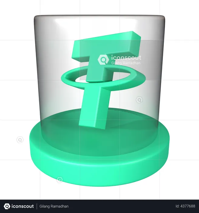 Tether USDT Kryptowährung  3D Icon