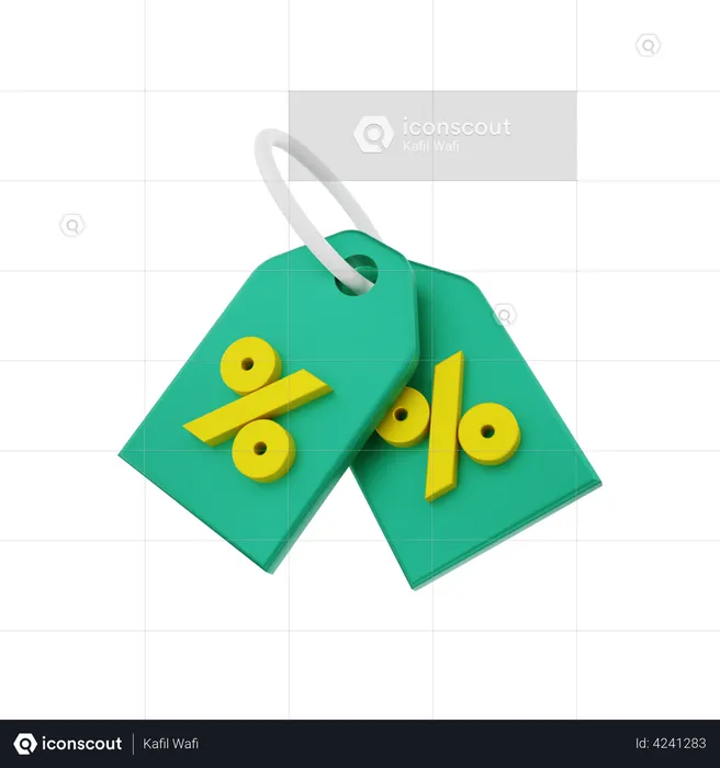 Tether with discount  3D Illustration