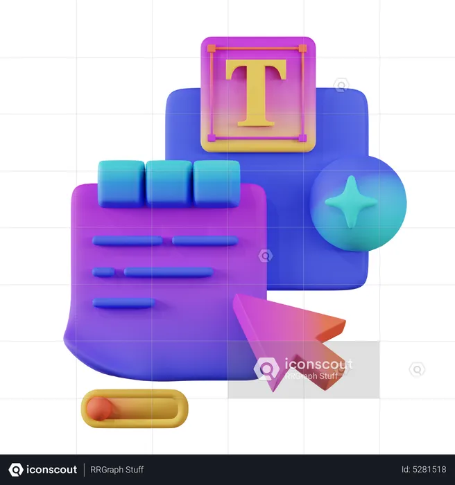 Text  3D Icon