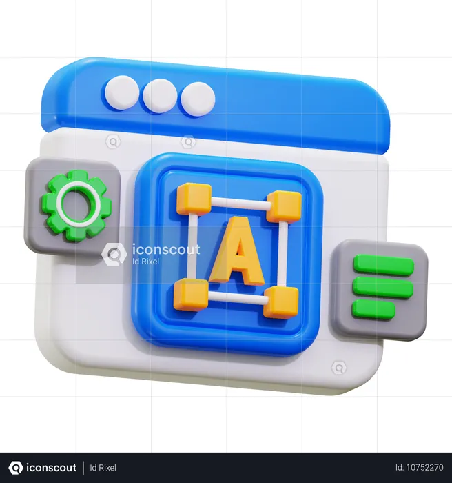 Text editor  3D Icon
