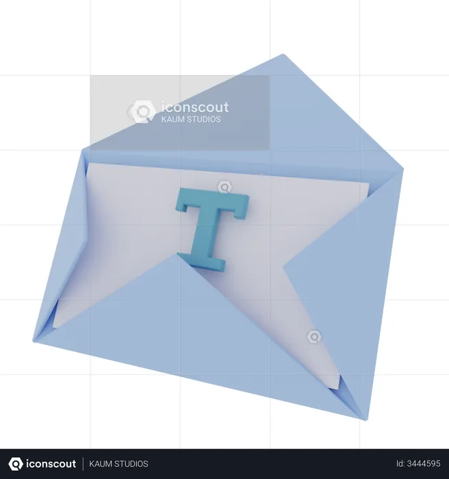 Text Email  3D Illustration
