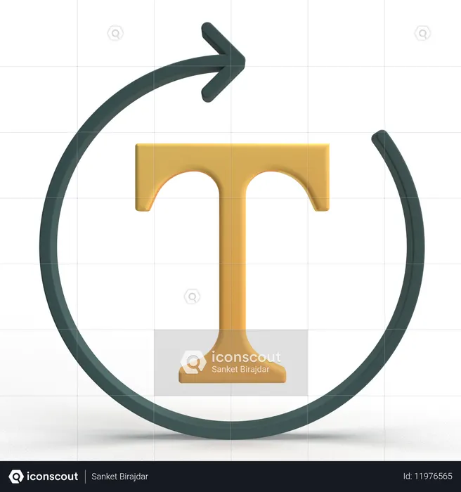 Text Rotation  3D Icon