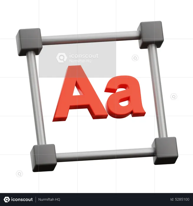 Text Style  3D Icon