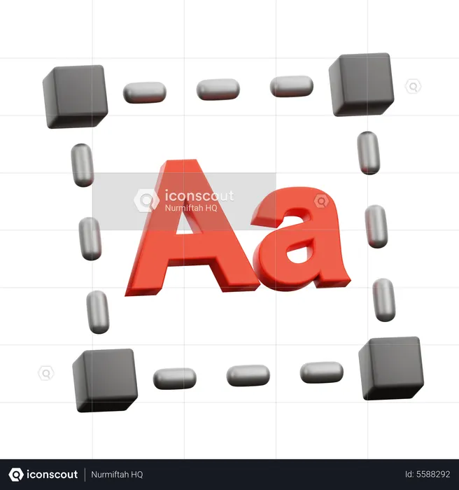Text Style  3D Icon