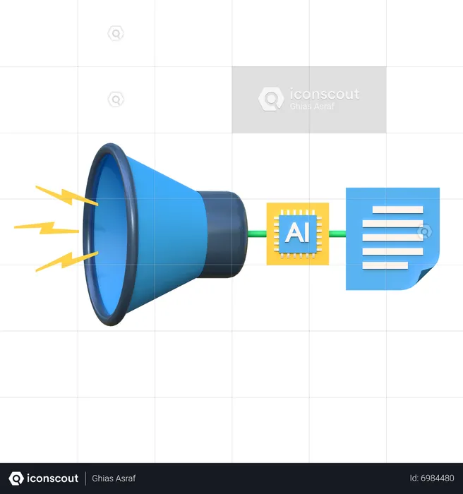 Text To Audio Generation  3D Icon