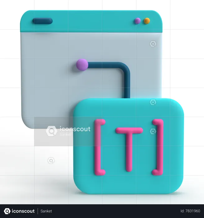 Text Tool  3D Icon