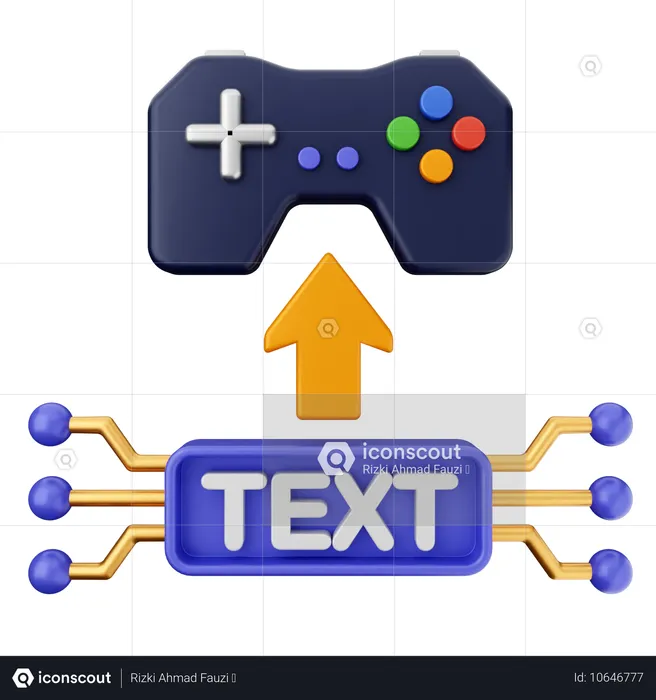 Text zu Spiel-KI  3D Icon