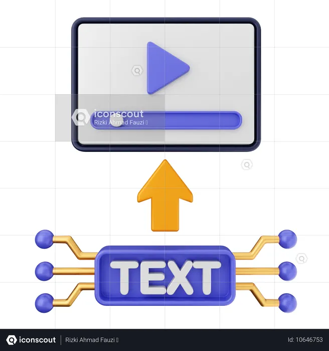 Texte en vidéo ai  3D Icon
