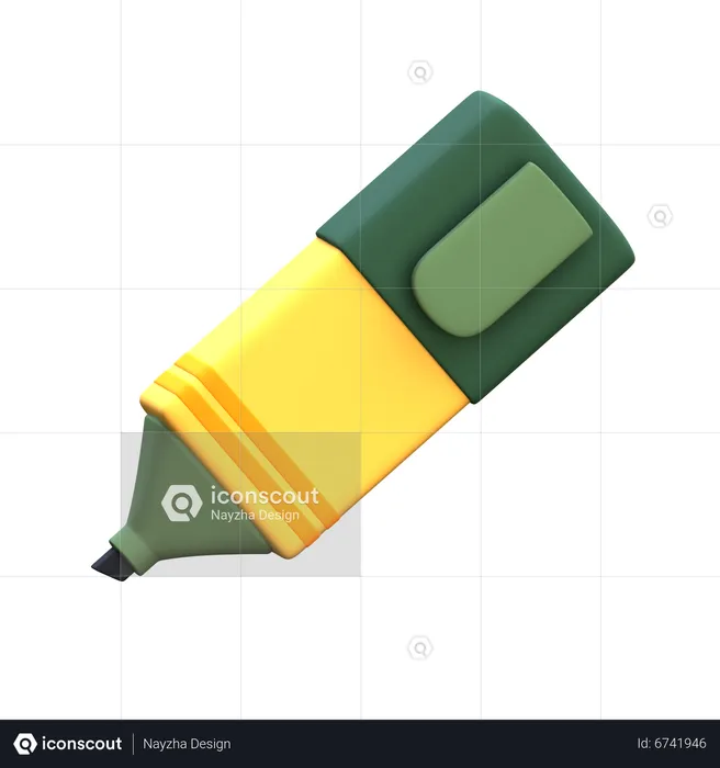 Textmarker  3D Icon