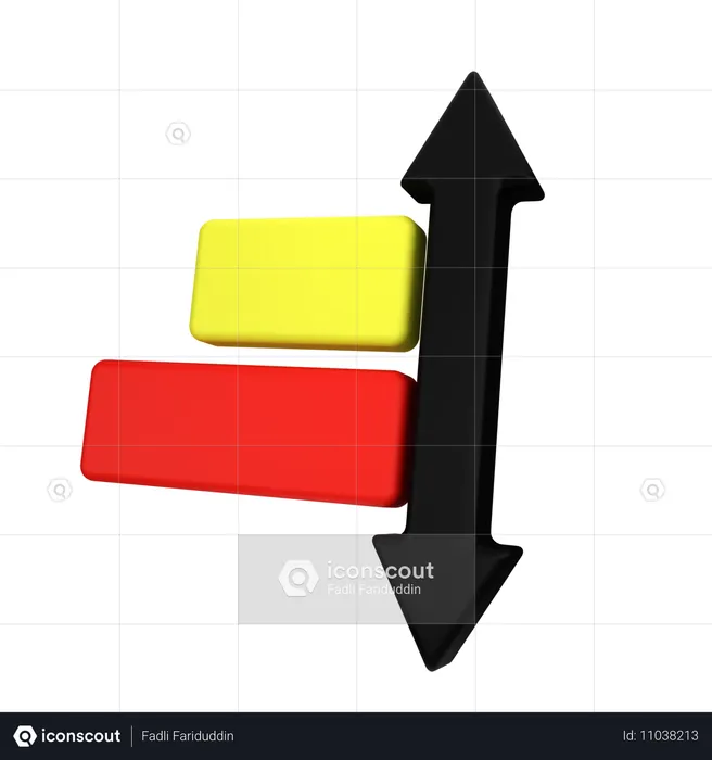 Texto alinhado à direita  3D Icon