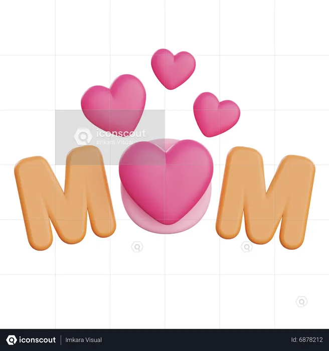 Mensagem de mãe  3D Icon