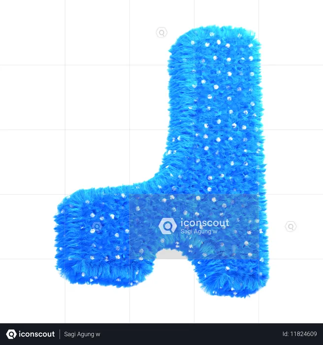 Textured Carpet Letter  3D Icon