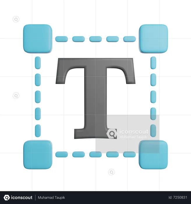 Textwerkzeug  3D Icon
