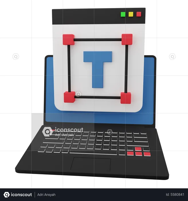 Textwerkzeug  3D Icon