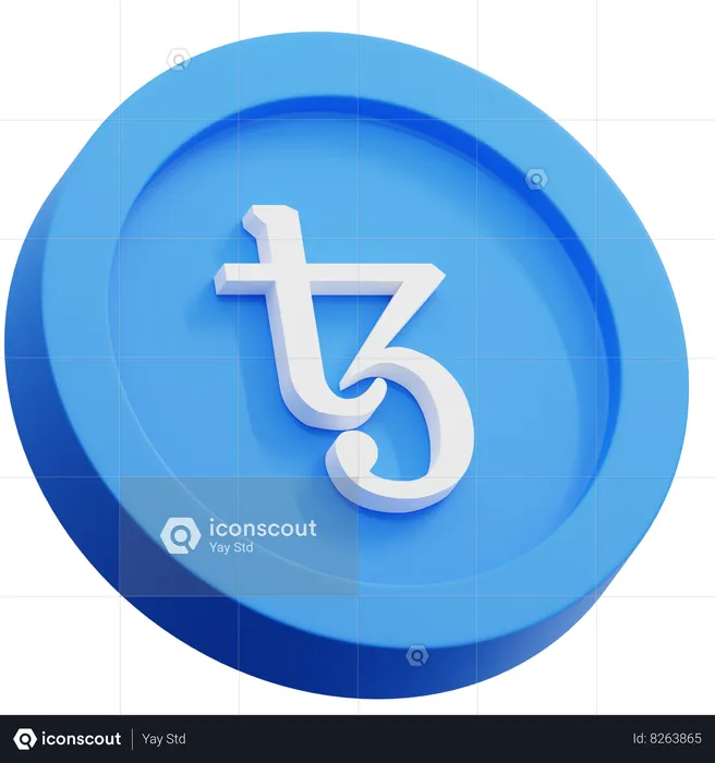 Tezos Logo 3D Icon