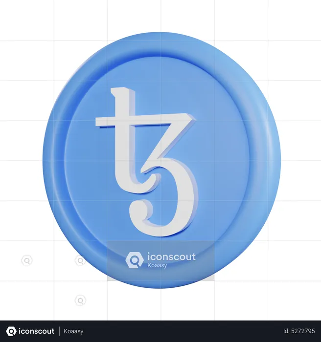 Tezos Coin  3D Icon