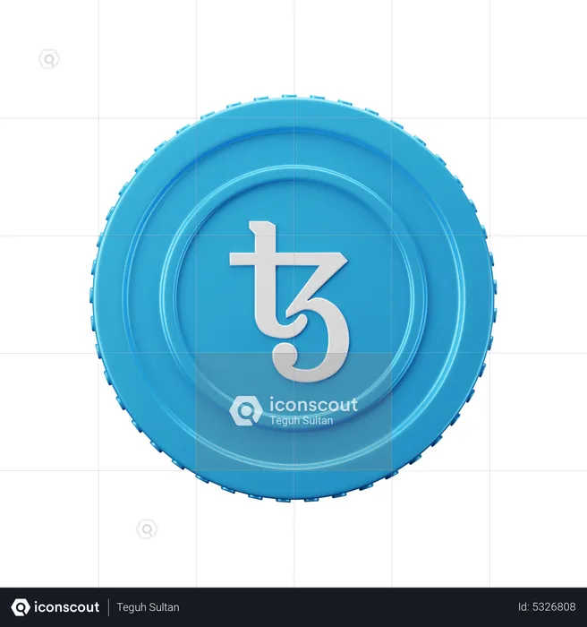 Tezos Coin XTZ  3D Icon