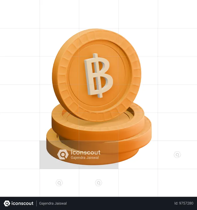Thai baht  3D Icon