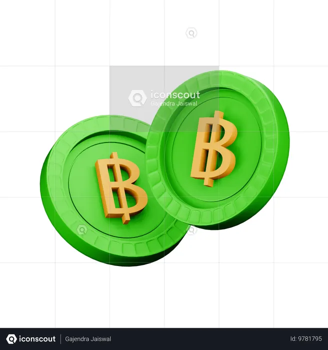 Thai baht  3D Icon