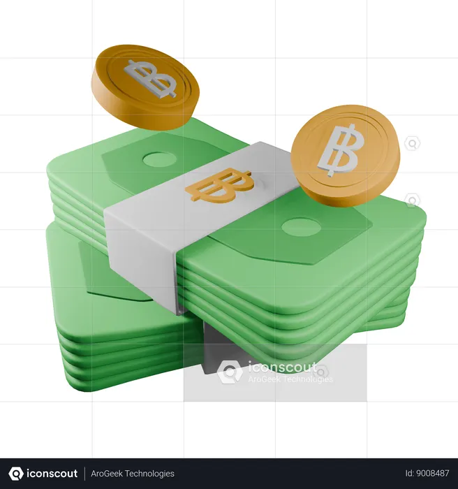 Thai baht  3D Icon