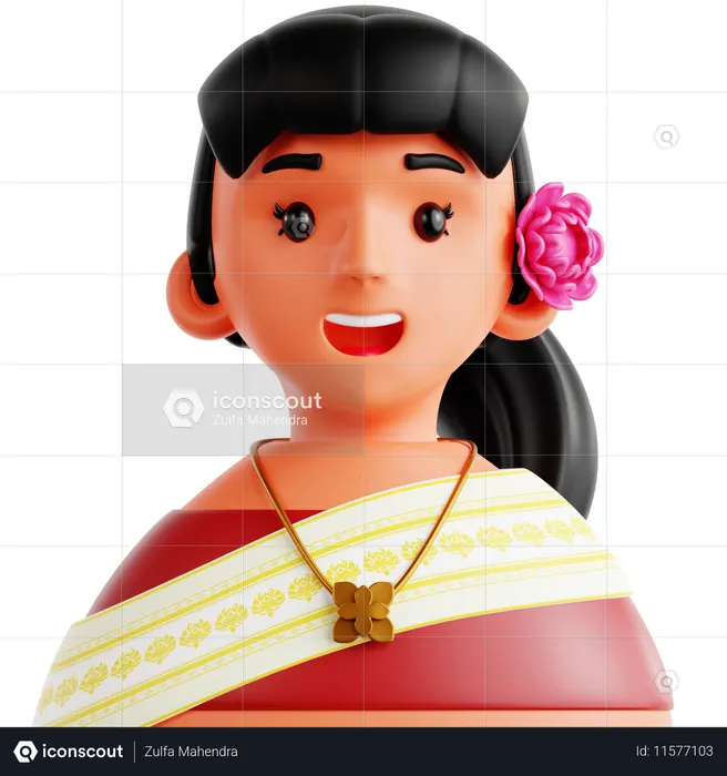 Thai Girl  3D Icon