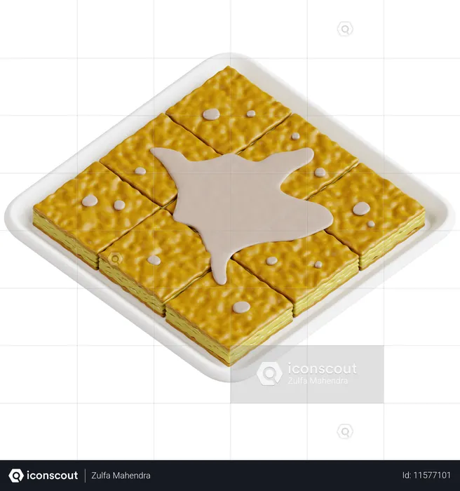 Thai Sweet Roti  3D Icon