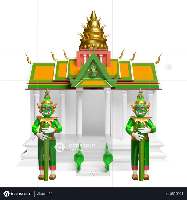 Thai Temple  3D Icon